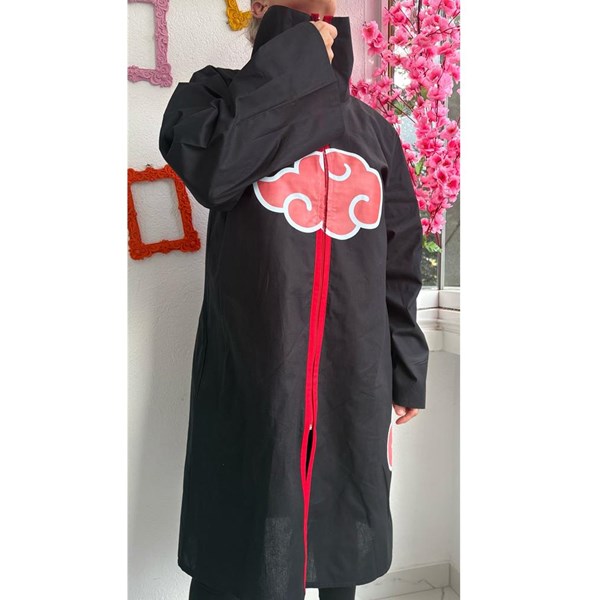 Anime Naruto İtachi Uchiaha Cosplay Pelerin
