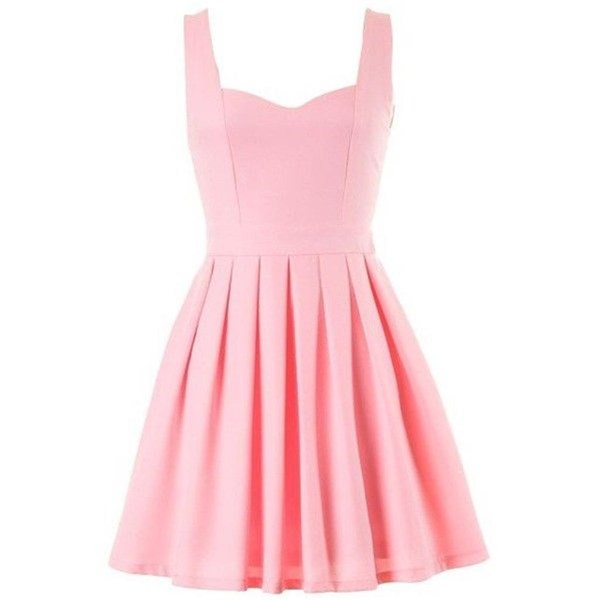 Pembe Mini Genç Mezunyet Elbisesi