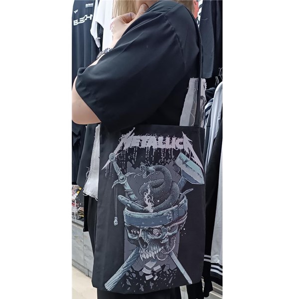 Metallica Baskılı Bez Çanta 