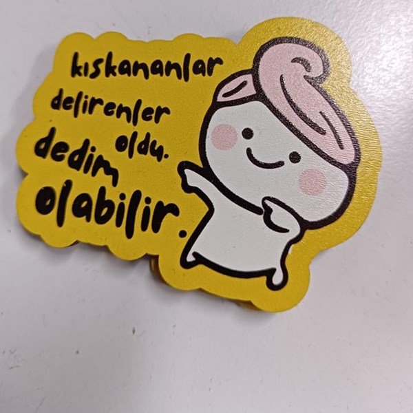 'Kıskananalar Oldu' Ahşap Magnet