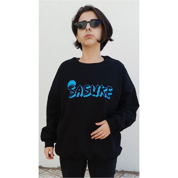 ANİME NARUTO SASUKE UCHİAHA SIFIR YAKA SWEATSHİRT