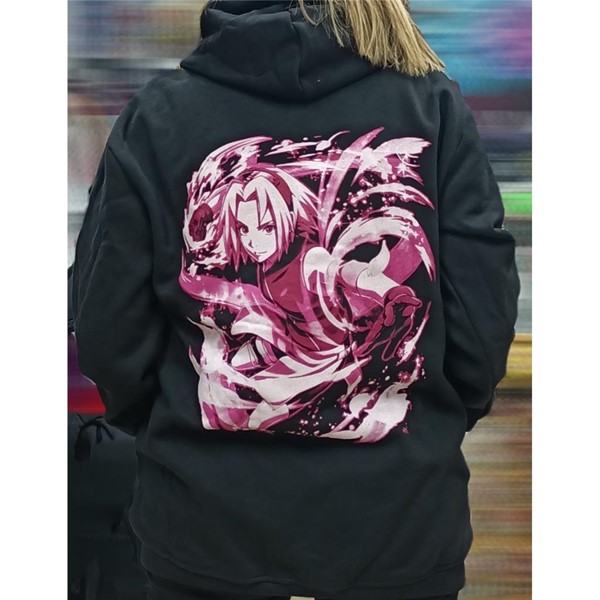 ANİME NARUTO SAKURA KAPUŞONLU SWEATSHİRT