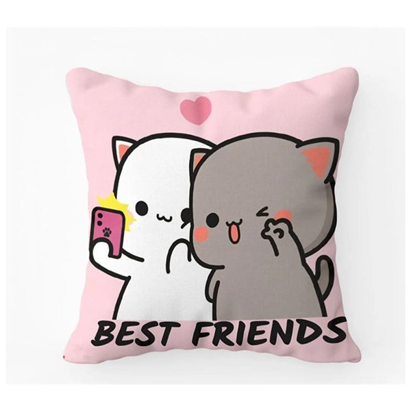 Best Friends Mini Kare Yastık